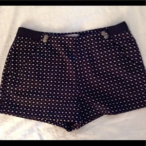 Navy Print Shorts
